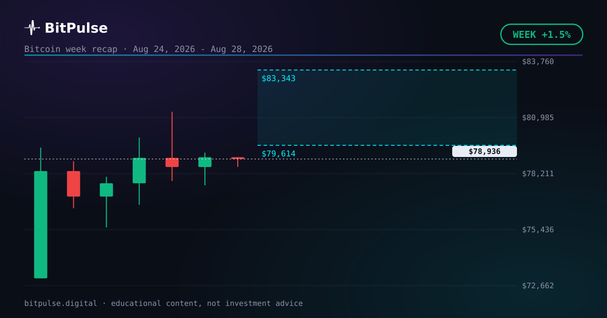 Bitcoin this week, day by day: +1.5%