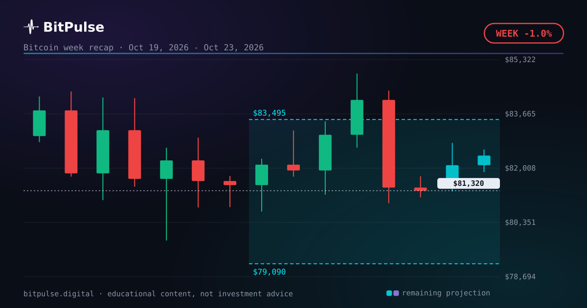 Bitcoin this week, day by day: -1.0%